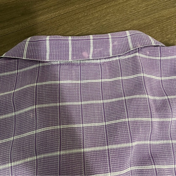 *SOLD* Patagonia Vintage Purple Plaid Short Sleeve Polo Shirt - Picture 9 of 9